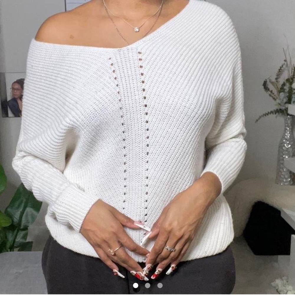 Slouchy cream sweater